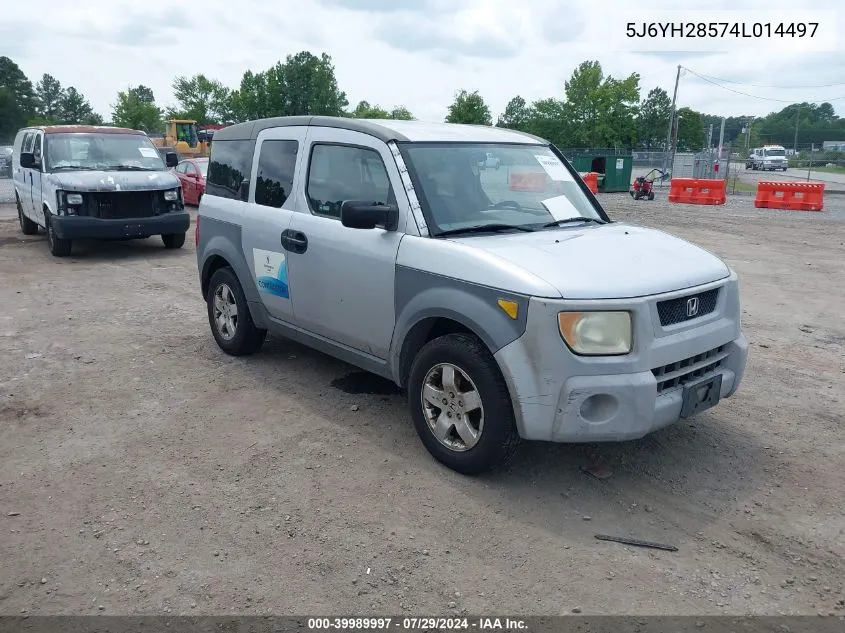 2004 Honda Element Ex VIN: 5J6YH28574L014497 Lot: 39989997