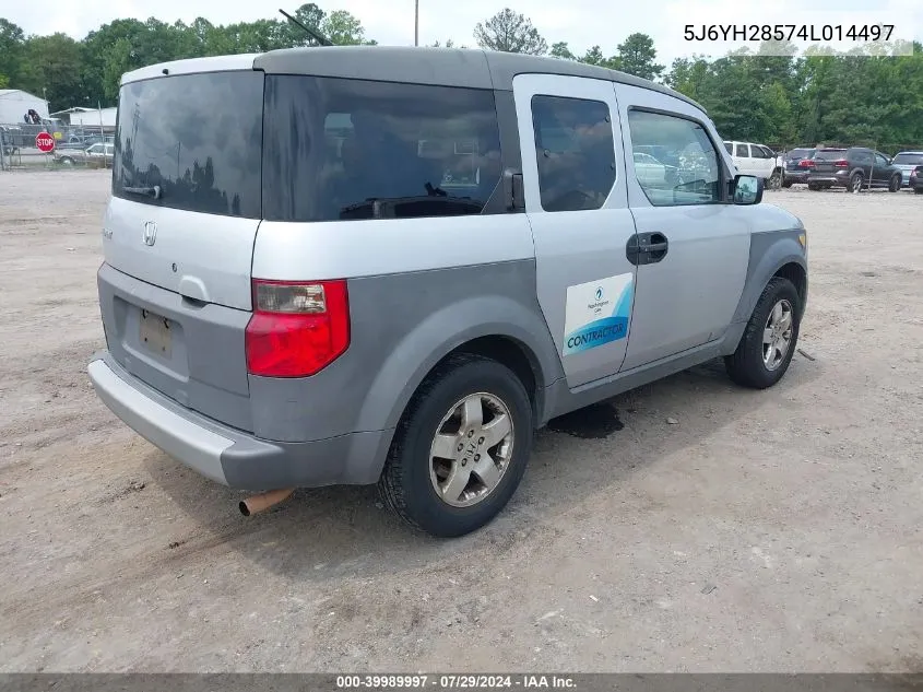 5J6YH28574L014497 2004 Honda Element Ex