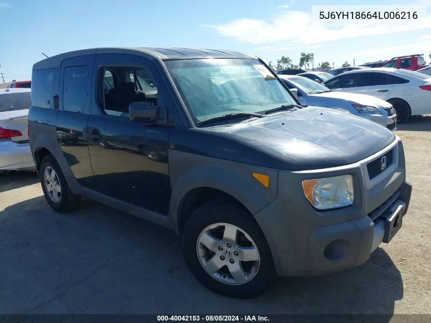 2004 Honda Element Ex VIN: 5J6YH18664L006216 Lot: 40042153