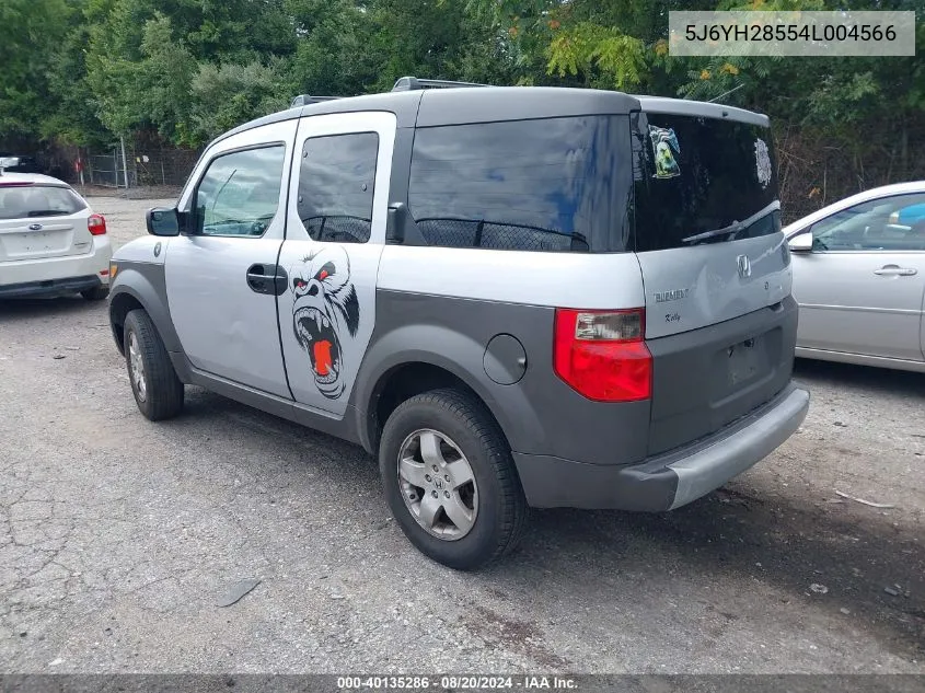 2004 Honda Element Ex VIN: 5J6YH28554L004566 Lot: 40135286