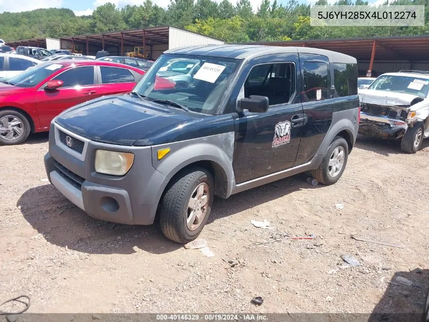 2004 Honda Element Ex VIN: 5J6YH285X4L012274 Lot: 40145329