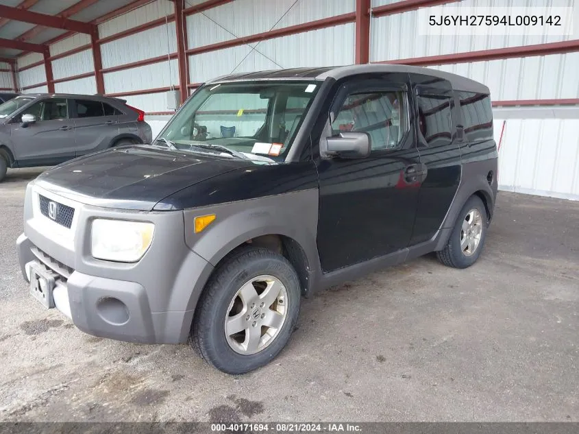 5J6YH27594L009142 2004 Honda Element Ex