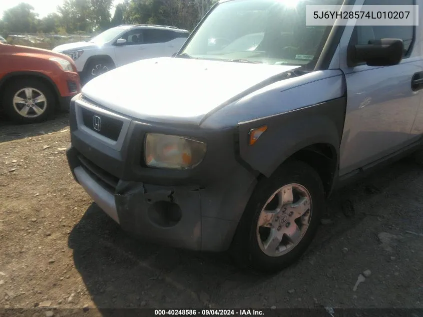 2004 Honda Element Ex VIN: 5J6YH28574L010207 Lot: 40248586