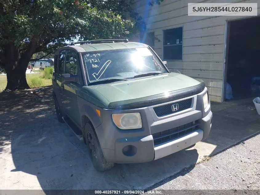 5J6YH28544L027840 2004 Honda Element Ex