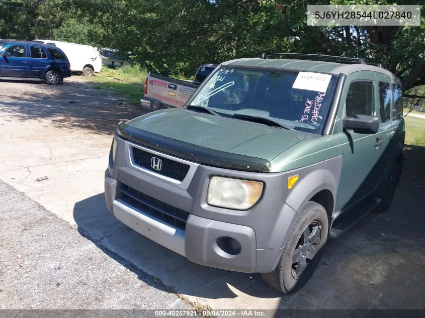 2004 Honda Element Ex VIN: 5J6YH28544L027840 Lot: 40257921