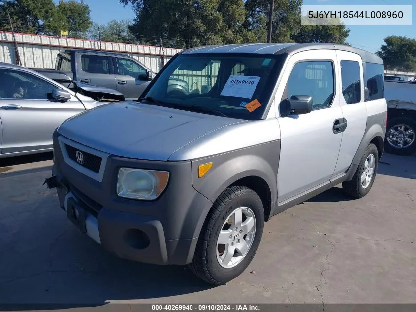 2004 Honda Element Ex VIN: 5J6YH18544L008960 Lot: 40269940