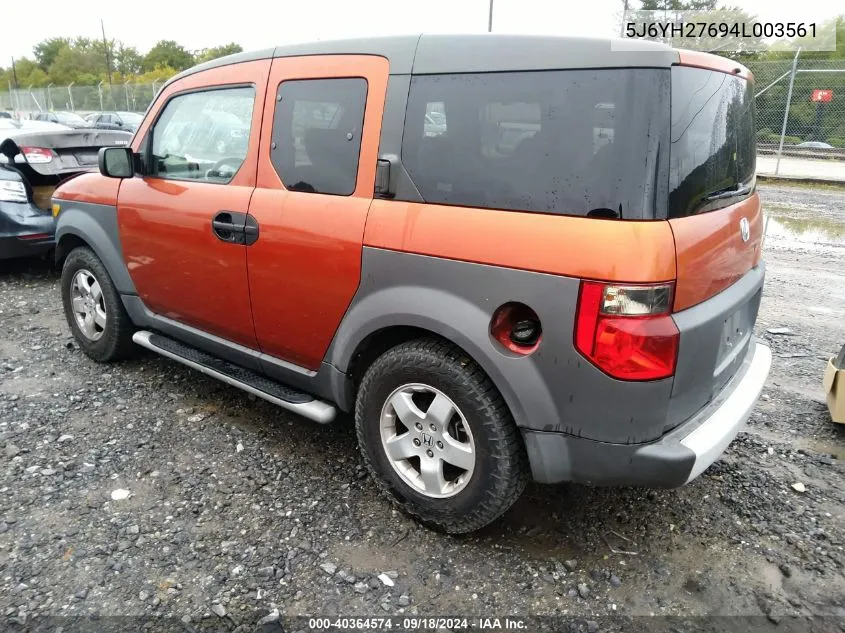 5J6YH27694L003561 2004 Honda Element Ex