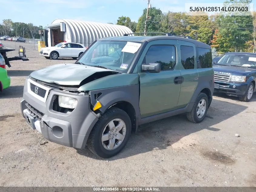 2004 Honda Element Ex VIN: 5J6YH28514L027603 Lot: 40399458