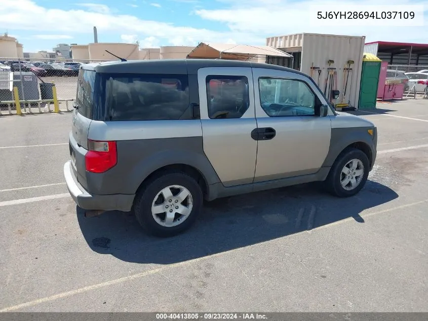 2004 Honda Element Ex VIN: 5J6YH28694L037109 Lot: 40413805