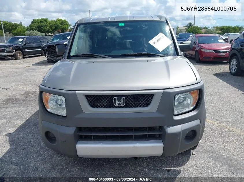 2004 Honda Element Ex VIN: 5J6YH28564L000705 Lot: 40450993