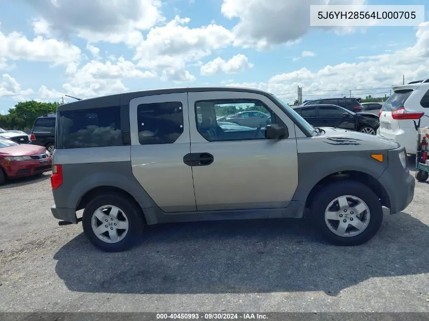 2004 Honda Element Ex VIN: 5J6YH28564L000705 Lot: 40450993