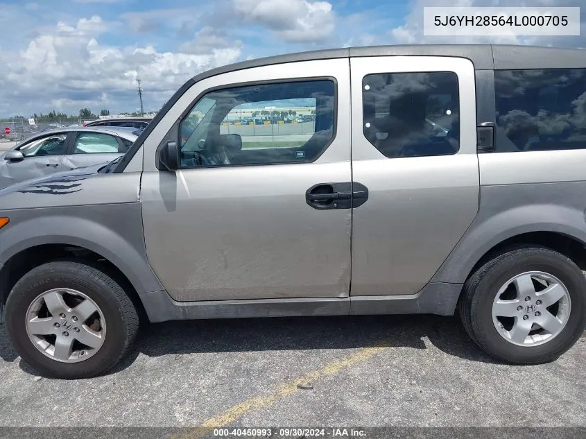 2004 Honda Element Ex VIN: 5J6YH28564L000705 Lot: 40450993