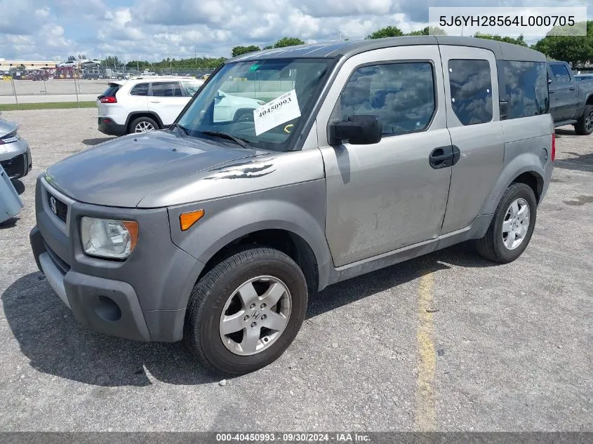 2004 Honda Element Ex VIN: 5J6YH28564L000705 Lot: 40450993