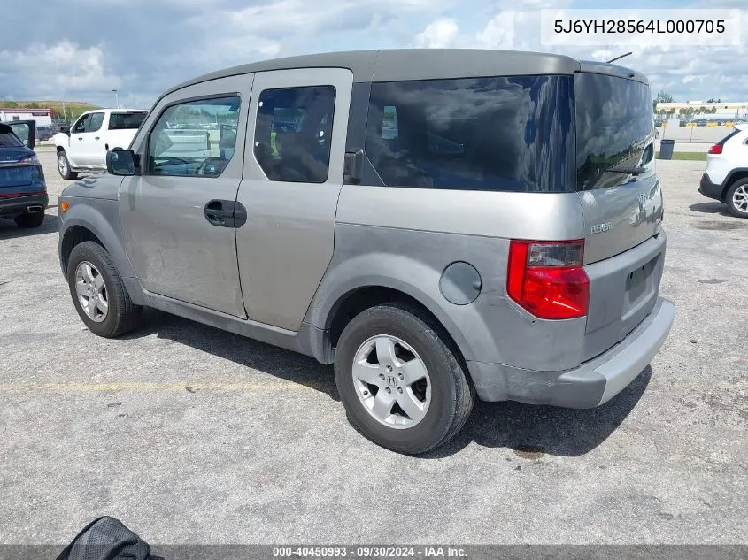 2004 Honda Element Ex VIN: 5J6YH28564L000705 Lot: 40450993