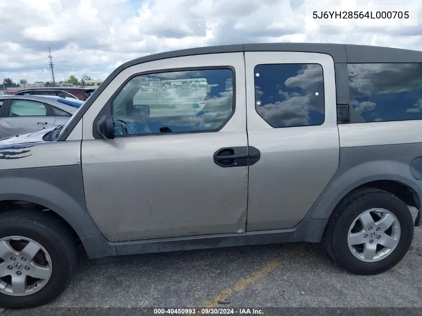 2004 Honda Element Ex VIN: 5J6YH28564L000705 Lot: 40450993