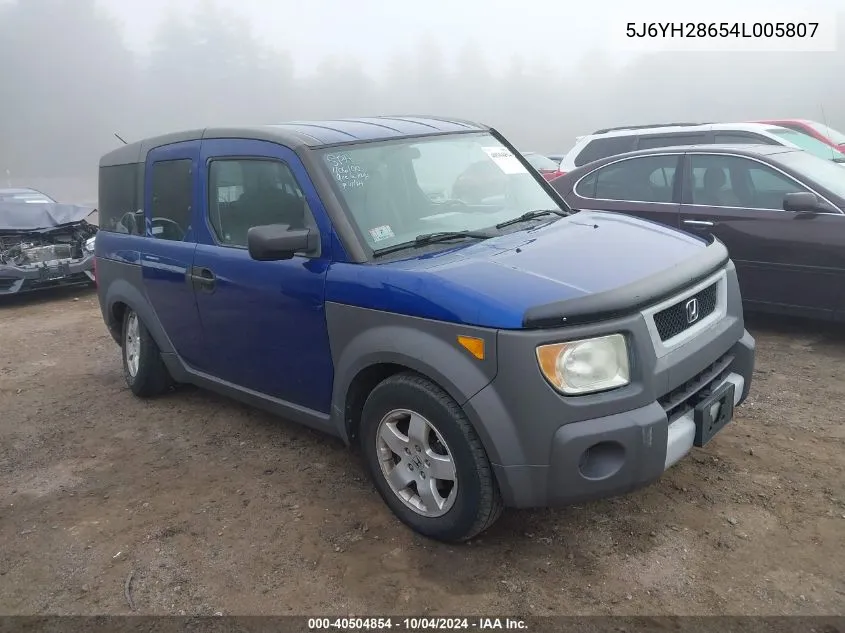 2004 Honda Element Ex VIN: 5J6YH28654L005807 Lot: 40504854