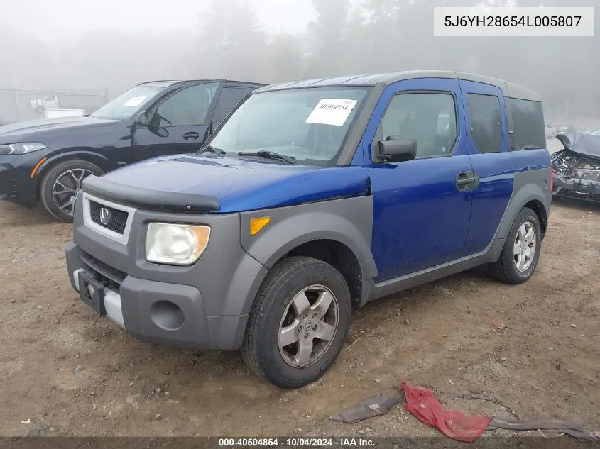 2004 Honda Element Ex VIN: 5J6YH28654L005807 Lot: 40504854