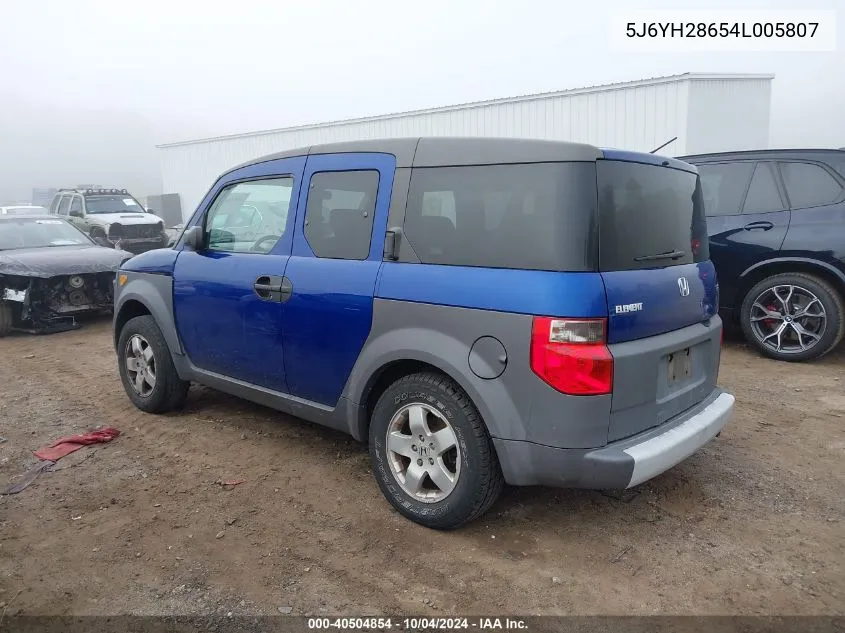 2004 Honda Element Ex VIN: 5J6YH28654L005807 Lot: 40504854