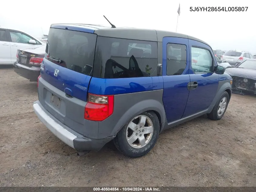 2004 Honda Element Ex VIN: 5J6YH28654L005807 Lot: 40504854