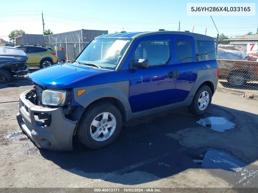 2004 Honda Element Ex VIN: 5J6YH286X4L033165 Lot: 40513171