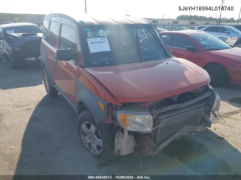 2004 Honda Element Ex VIN: 5J6YH18594L014740 Lot: 40538013