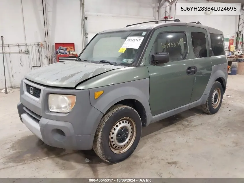 2004 Honda Element Lx VIN: 5J6YH28384L024695 Lot: 40545317