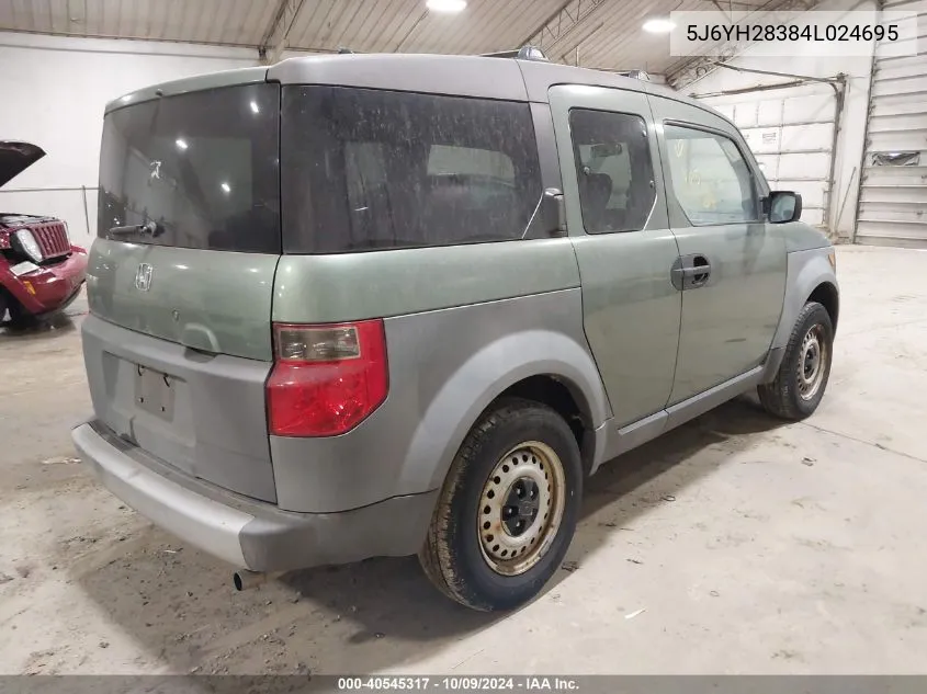 2004 Honda Element Lx VIN: 5J6YH28384L024695 Lot: 40545317