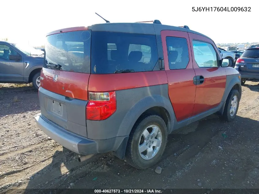 2004 Honda Element Ex VIN: 5J6YH17604L009632 Lot: 40627573