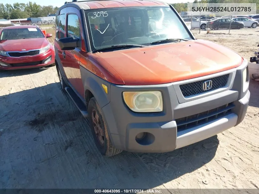 2004 Honda Element Ex VIN: 5J6YH28524L012785 Lot: 40643095