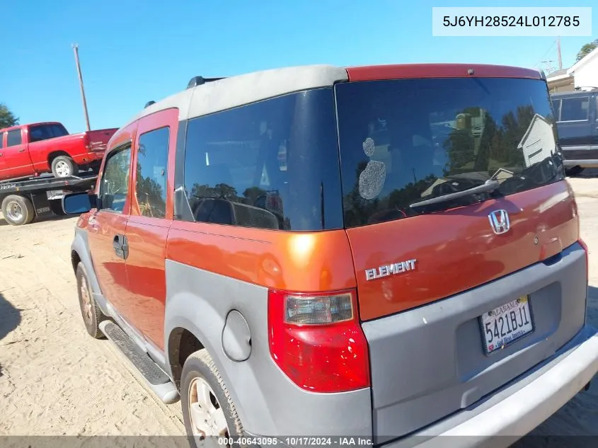 2004 Honda Element Ex VIN: 5J6YH28524L012785 Lot: 40643095