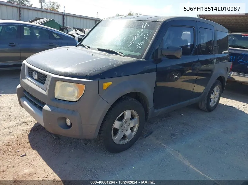 2004 Honda Element Ex VIN: 5J6YH18514L010987 Lot: 40661264