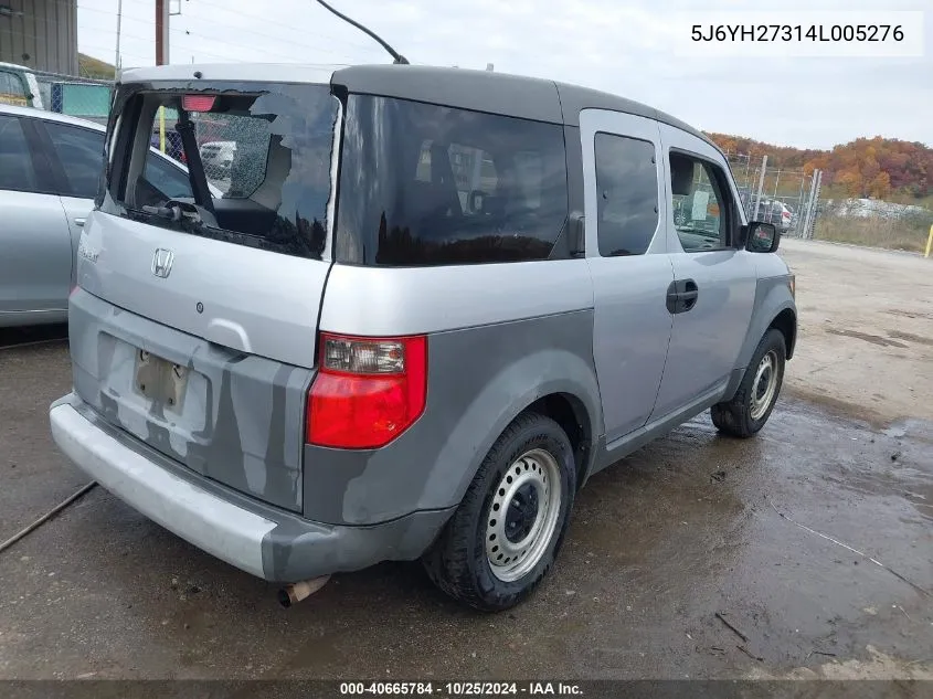 2004 Honda Element Lx VIN: 5J6YH27314L005276 Lot: 40665784