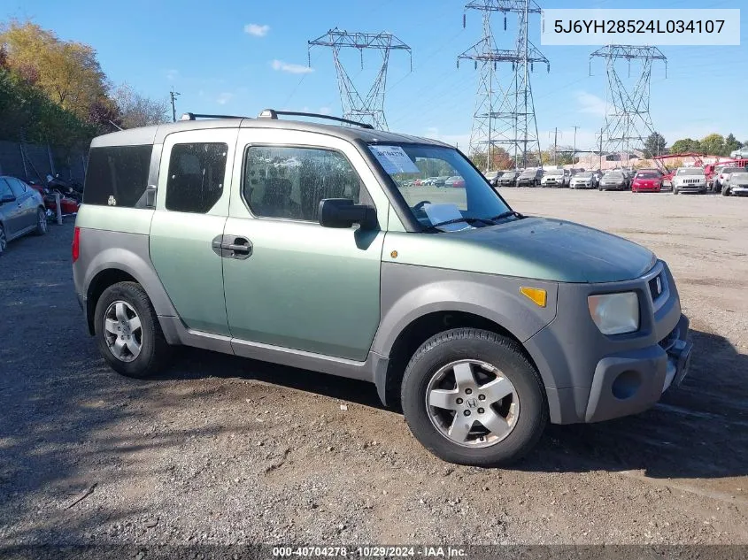 2004 Honda Element Ex VIN: 5J6YH28524L034107 Lot: 40704278