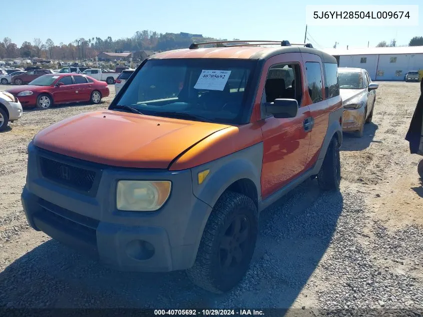 2004 Honda Element Ex VIN: 5J6YH28504L009674 Lot: 40705692