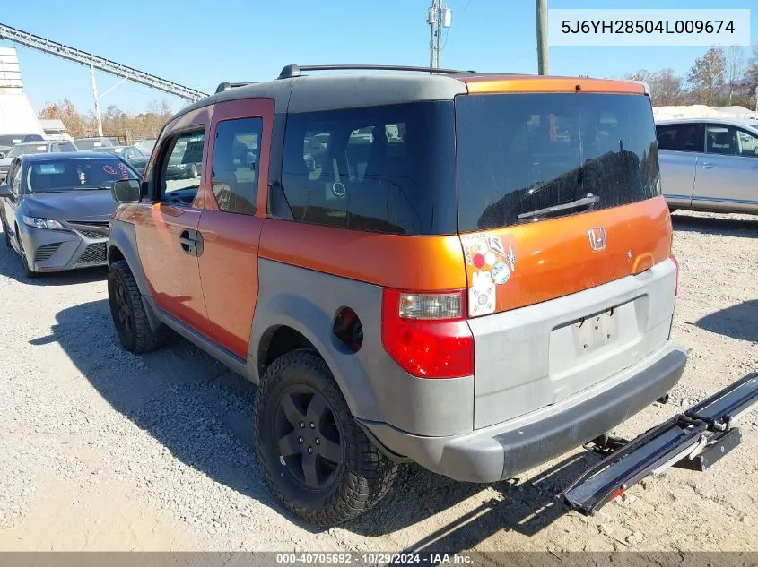 2004 Honda Element Ex VIN: 5J6YH28504L009674 Lot: 40705692