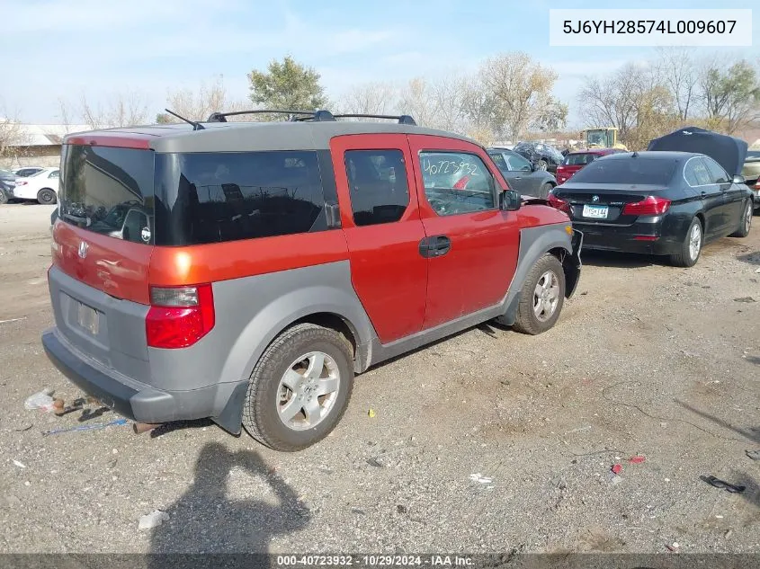 2004 Honda Element Ex VIN: 5J6YH28574L009607 Lot: 40723932