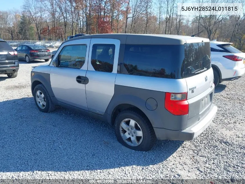 2004 Honda Element Ex VIN: 5J6YH28524L011815 Lot: 40724068