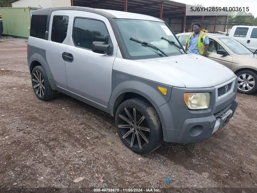 2004 Honda Element Ex VIN: 5J6YH28594L003615 Lot: 40759870