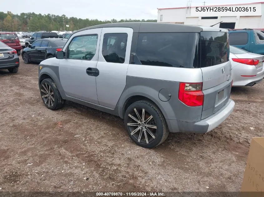 2004 Honda Element Ex VIN: 5J6YH28594L003615 Lot: 40759870