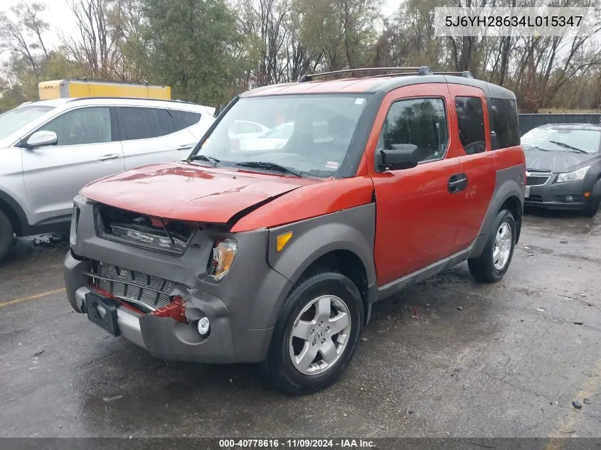 2004 Honda Element Ex VIN: 5J6YH28634L015347 Lot: 40778616