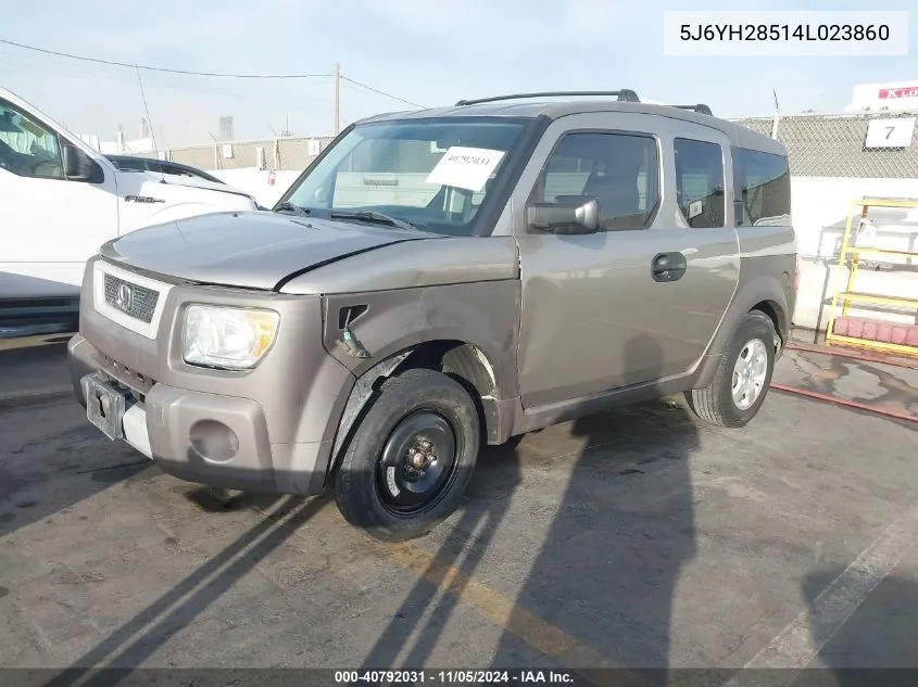 2004 Honda Element Ex VIN: 5J6YH28514L023860 Lot: 40792031