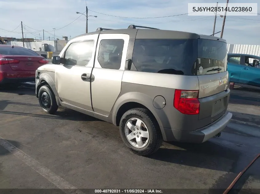 2004 Honda Element Ex VIN: 5J6YH28514L023860 Lot: 40792031