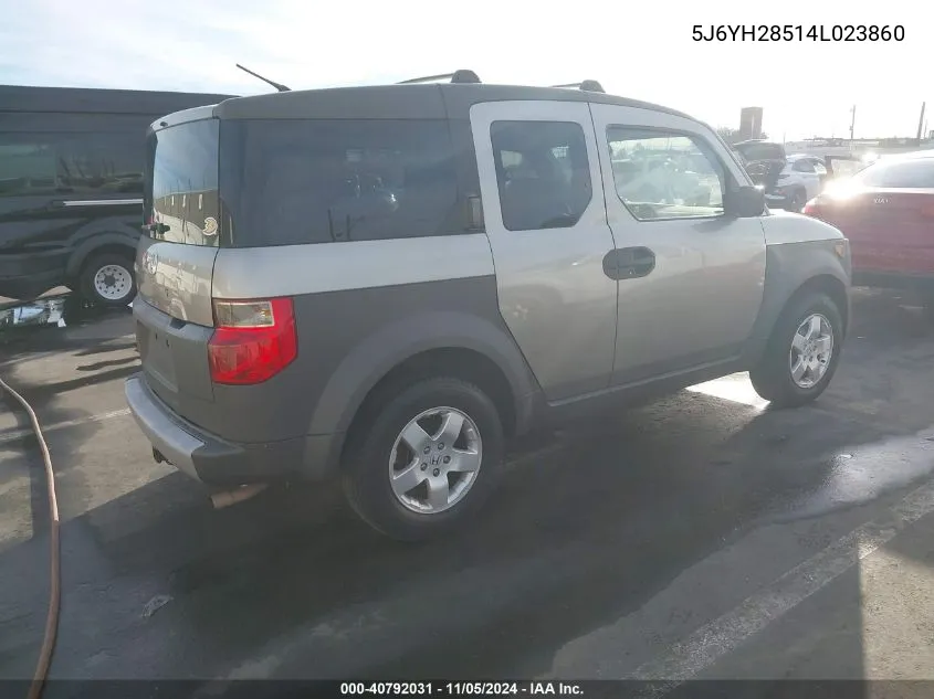 2004 Honda Element Ex VIN: 5J6YH28514L023860 Lot: 40792031