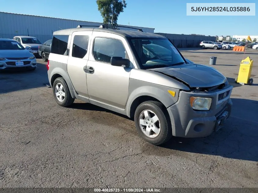 2004 Honda Element Ex VIN: 5J6YH28524L035886 Lot: 40825723