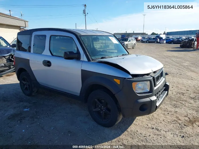 2004 Honda Element Lx VIN: 5J6YH18364L005864 Lot: 40854422