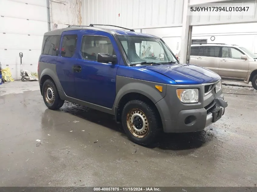 2004 Honda Element Lx VIN: 5J6YH17394L010347 Lot: 40857875