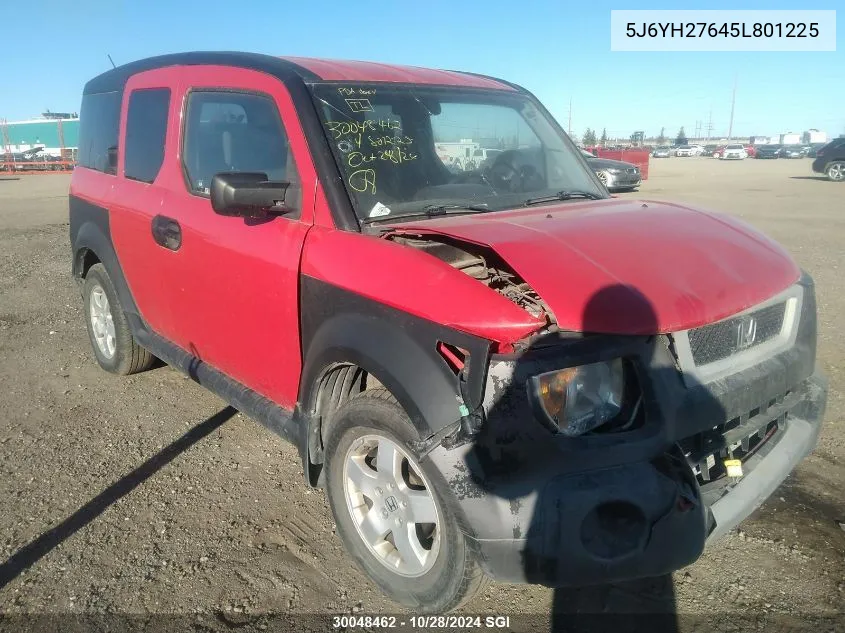 2005 Honda Element Ex VIN: 5J6YH27645L801225 Lot: 30048462