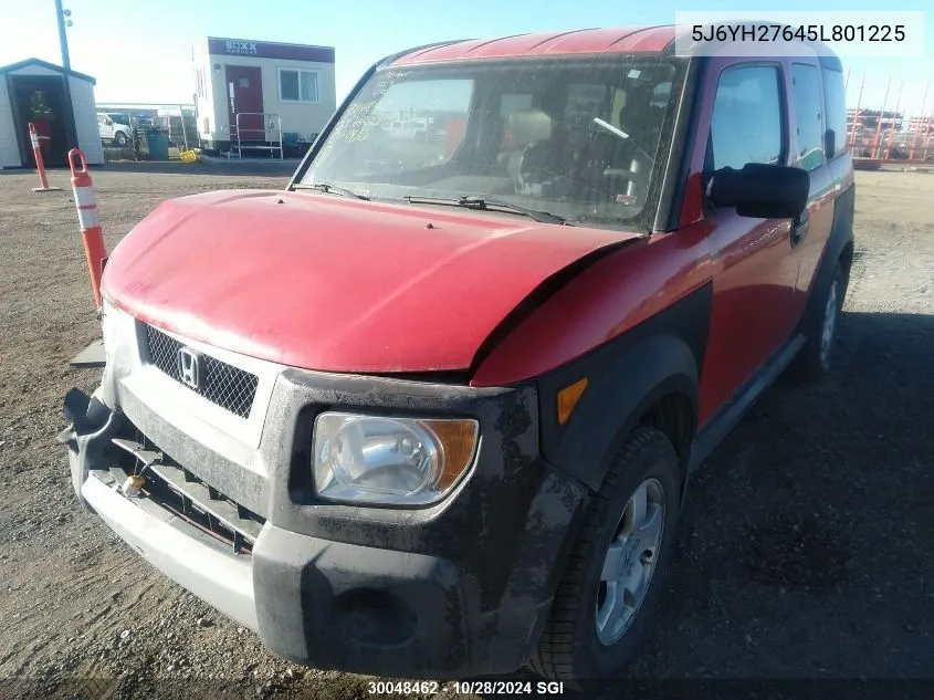 2005 Honda Element Ex VIN: 5J6YH27645L801225 Lot: 30048462