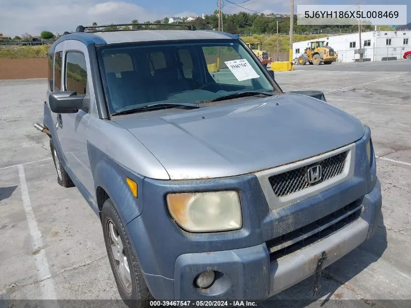 2005 Honda Element Ex VIN: 5J6YH186X5L008469 Lot: 39467547