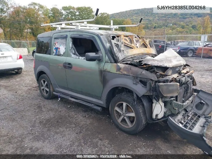 2005 Honda Element Lx VIN: 5J6YH28385L004268 Lot: 39509267